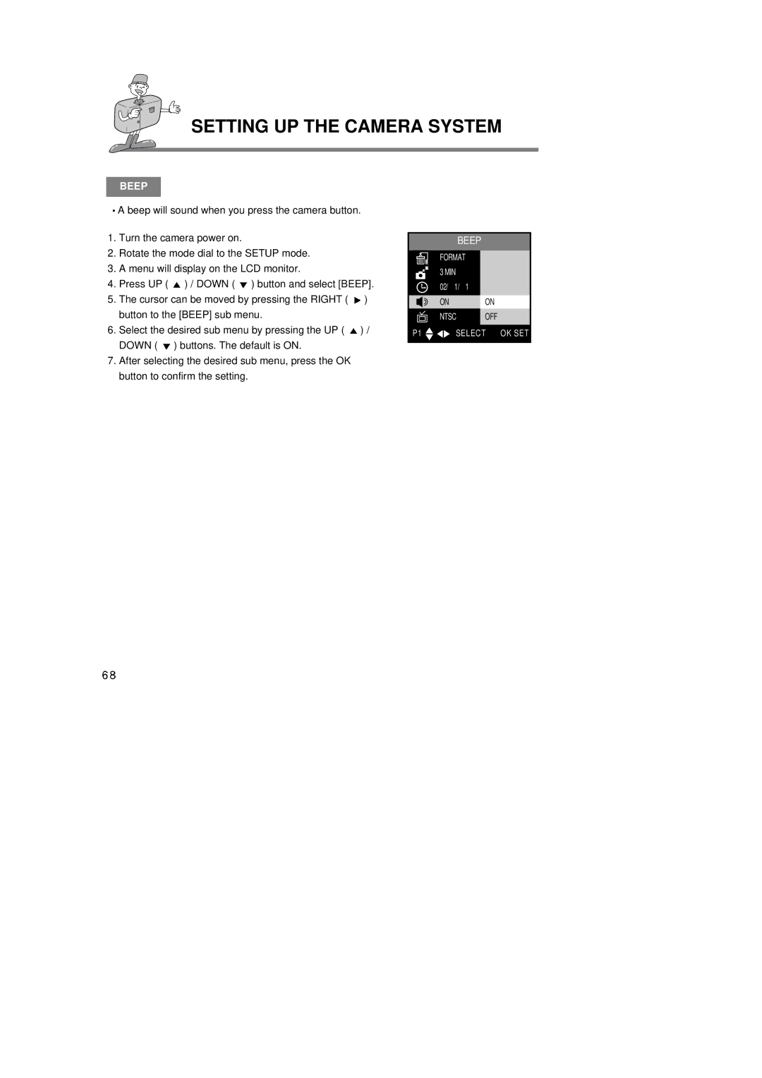 Samsung 6806-1247 manual Beep 