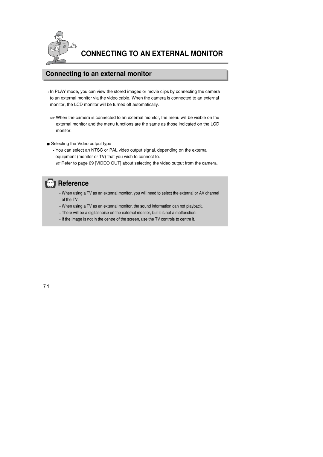 Samsung 6806-1247 manual Connecting to AN External Monitor, Connecting to an external monitor 