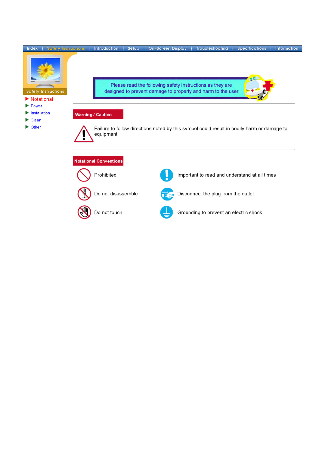 Samsung 700DF/900DF manual Notational 