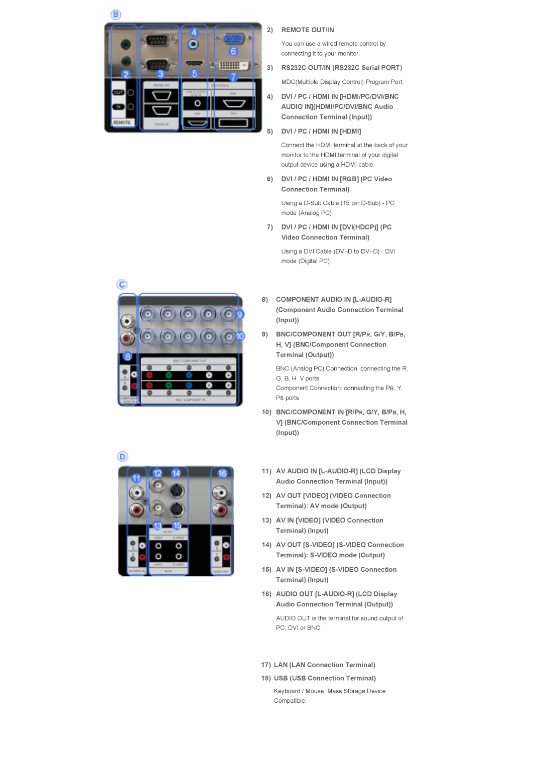 Samsung 700DXn quick start Remote OUT/IN, DVI / PC / Hdmi in Hdmi 