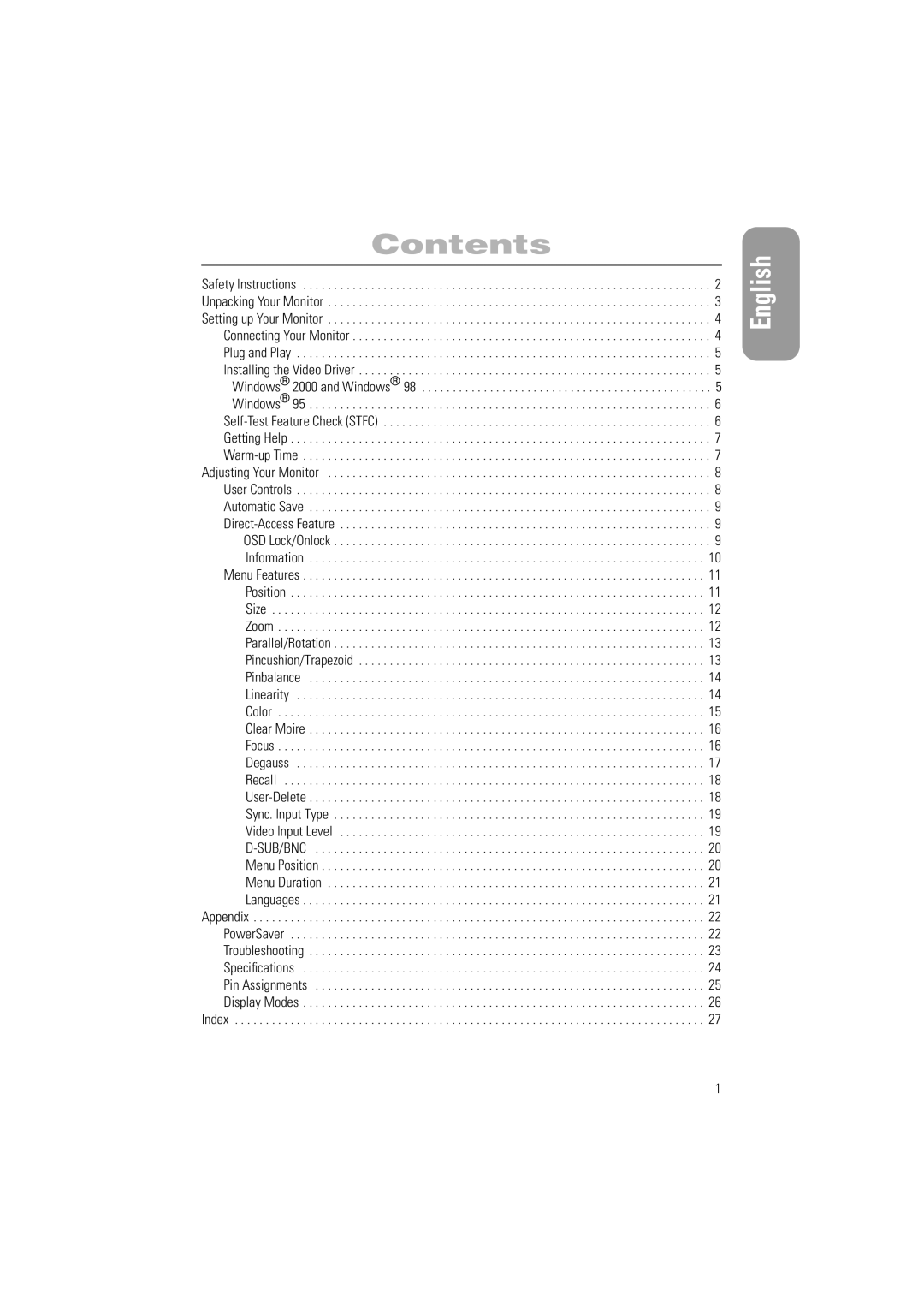 Samsung 700IFT, 900IFT manual Contents 