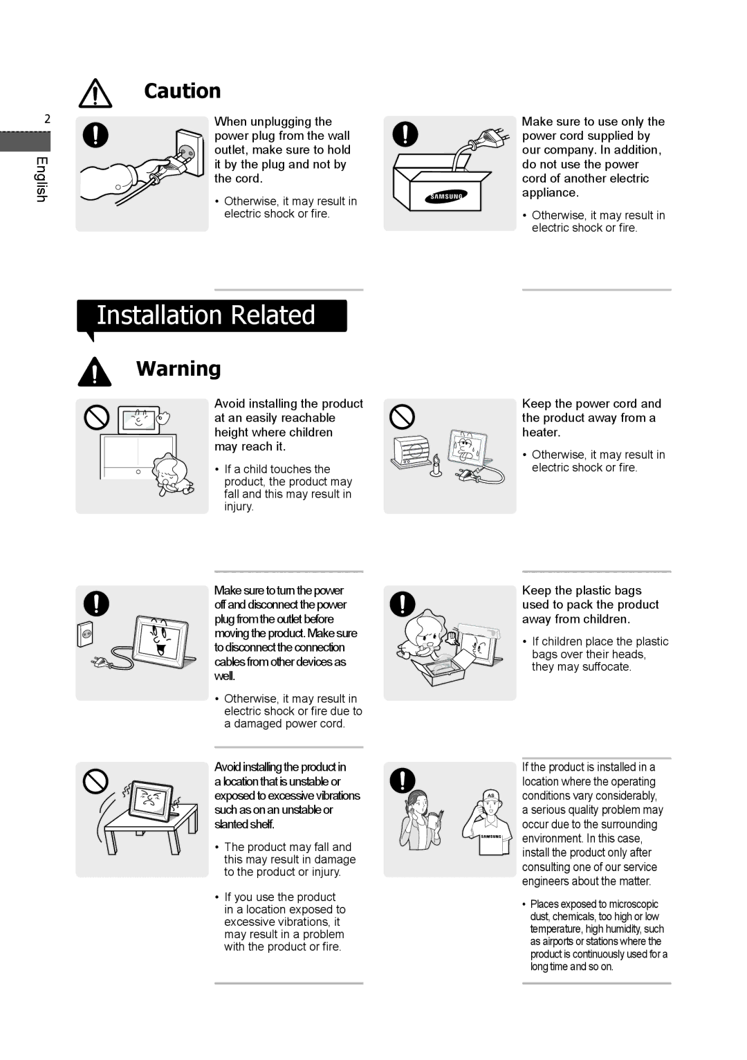 Samsung 700T user manual Installation Related 