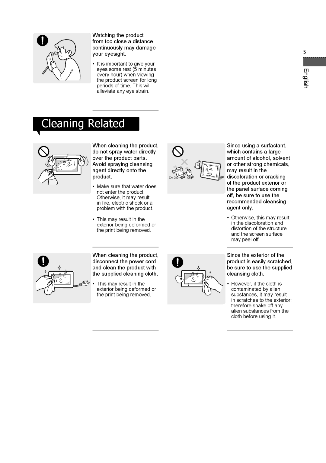 Samsung 700T user manual Cleaning Related 