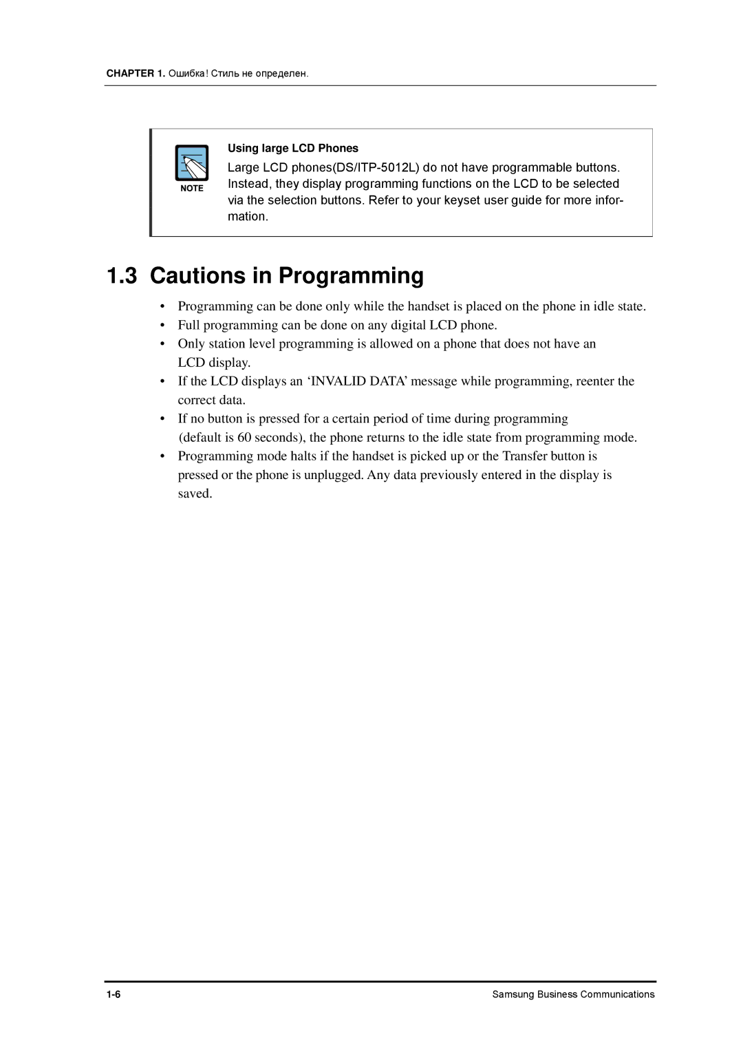 Samsung 7100 manual Using large LCD Phones 