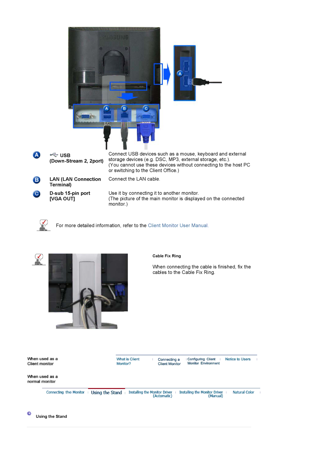 Samsung 710NT manual Cable Fix Ring 