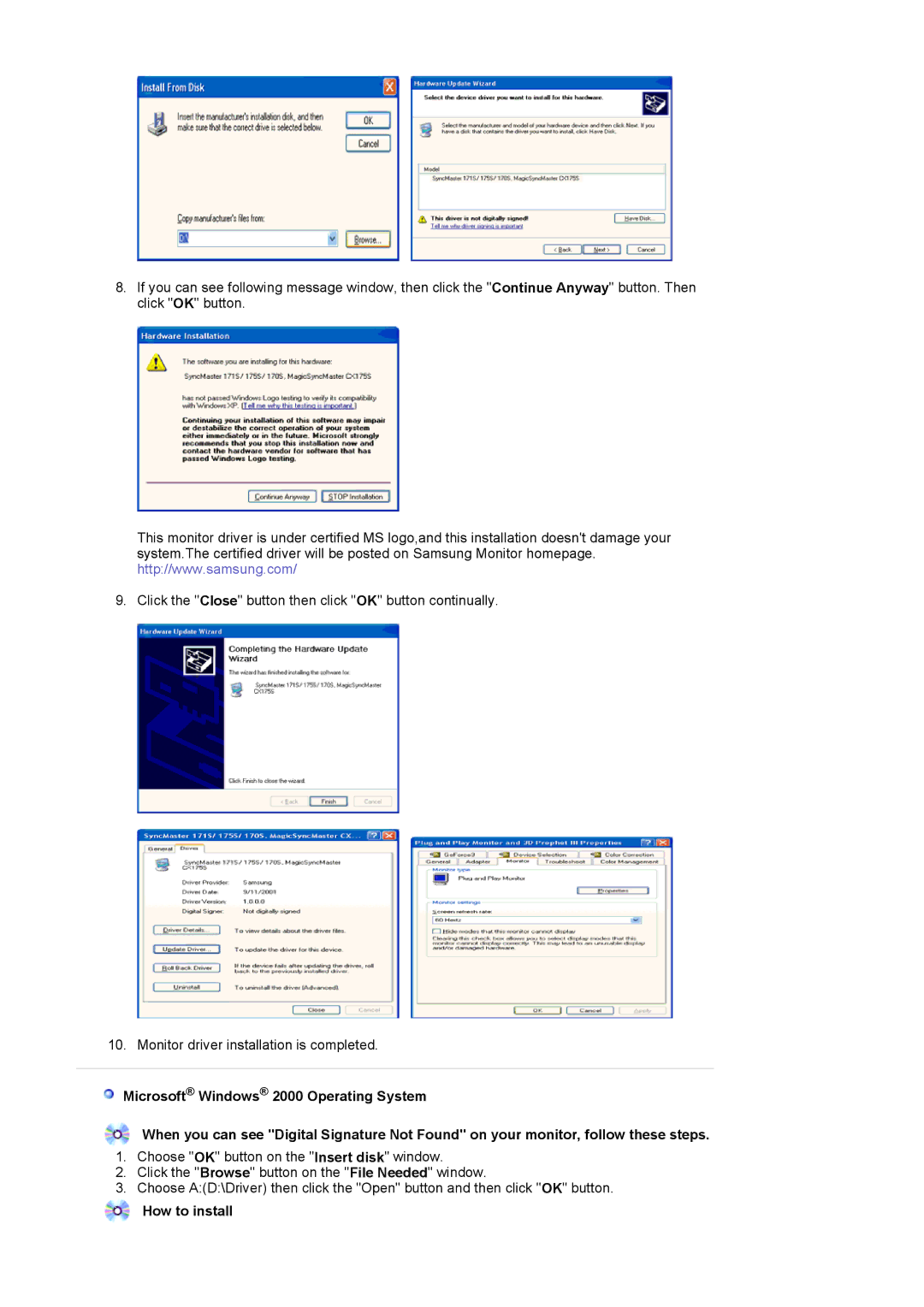 Samsung 710NT manual How to install 