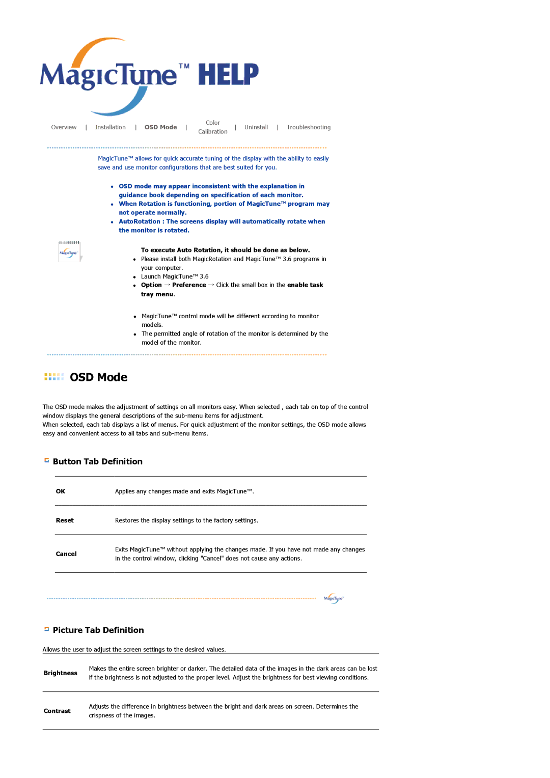 Samsung 710NT manual OSD Mode 