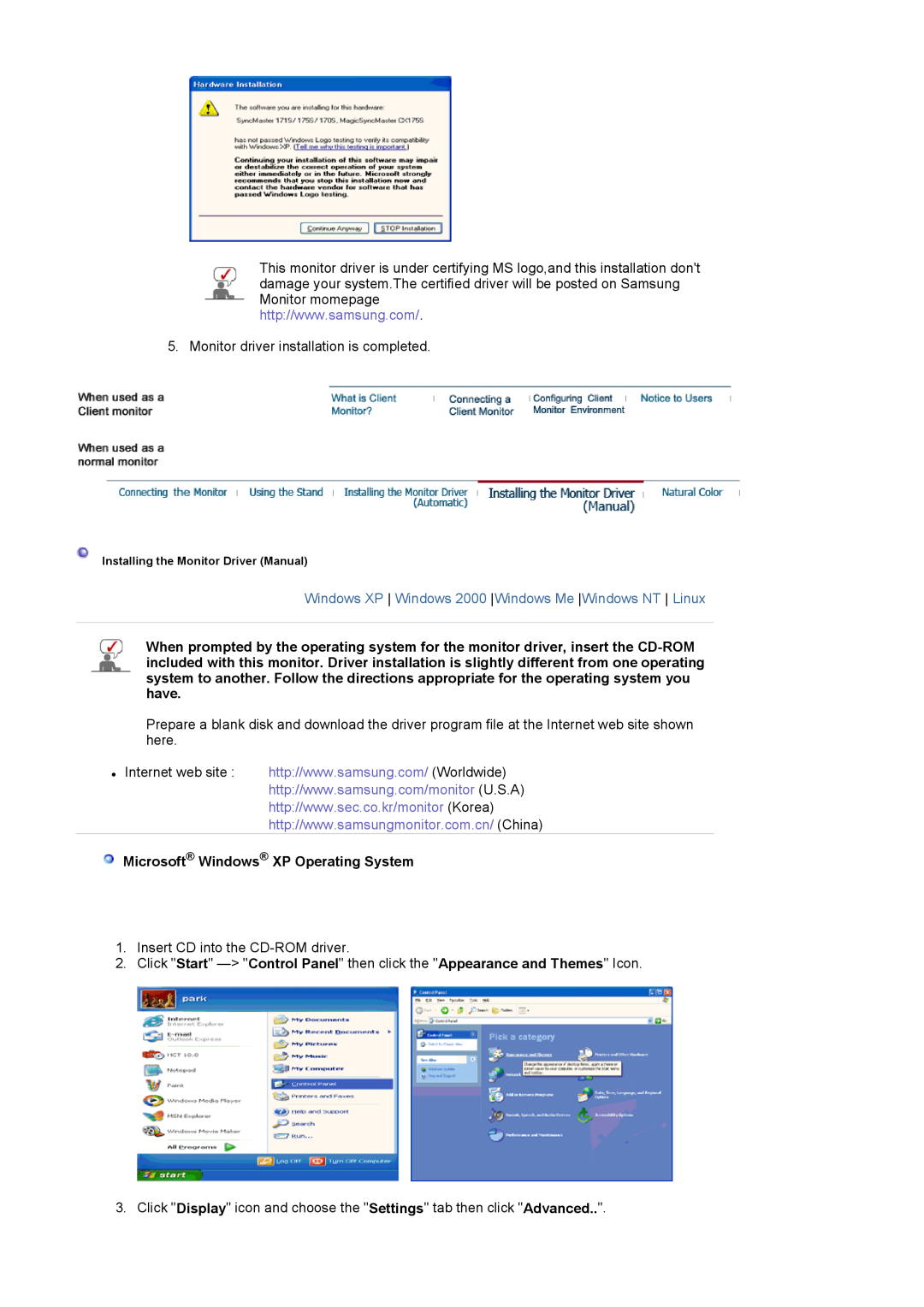 Samsung 710NT manual Microsoft Windows XP Operating System 