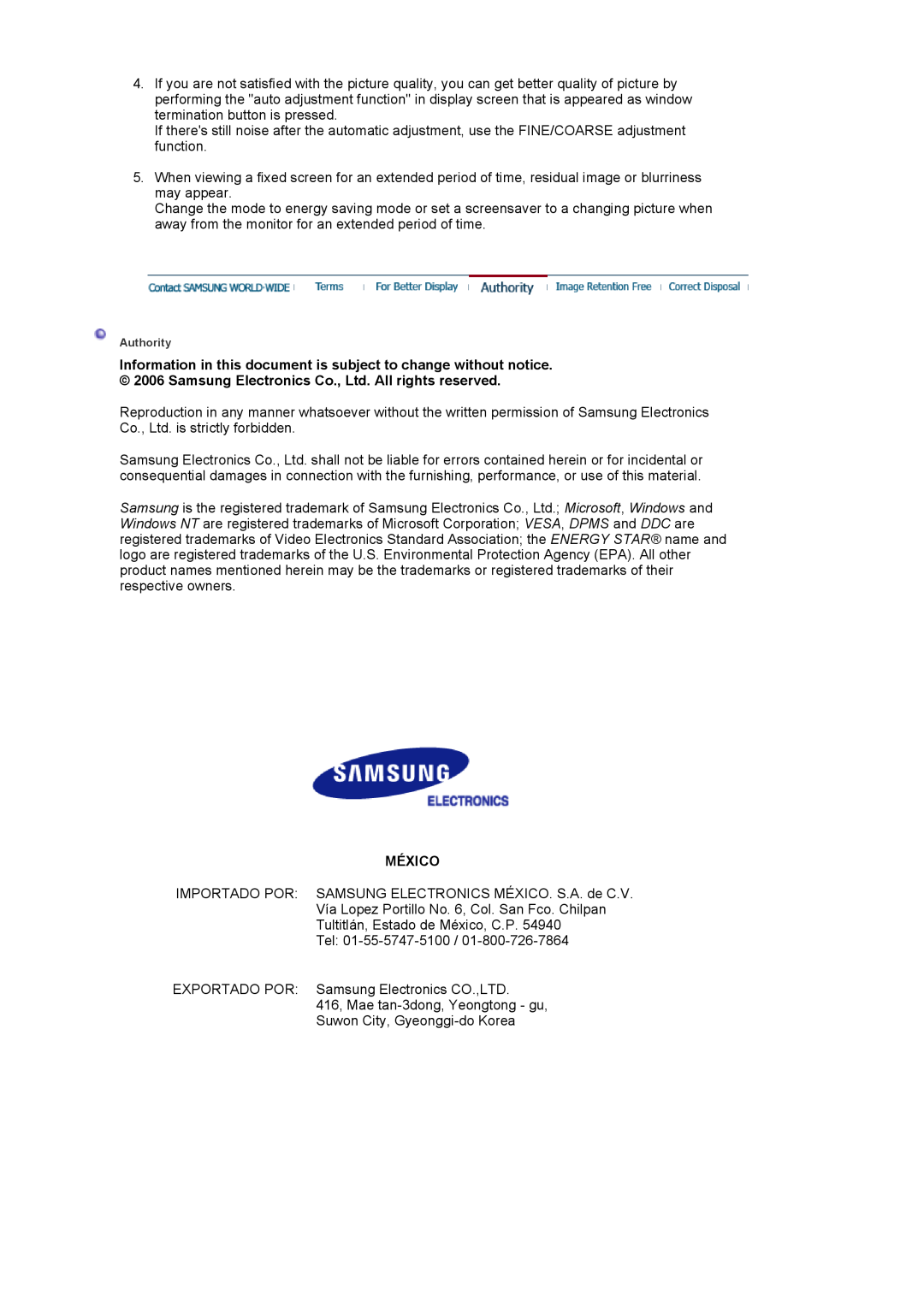 Samsung 710NT manual México 
