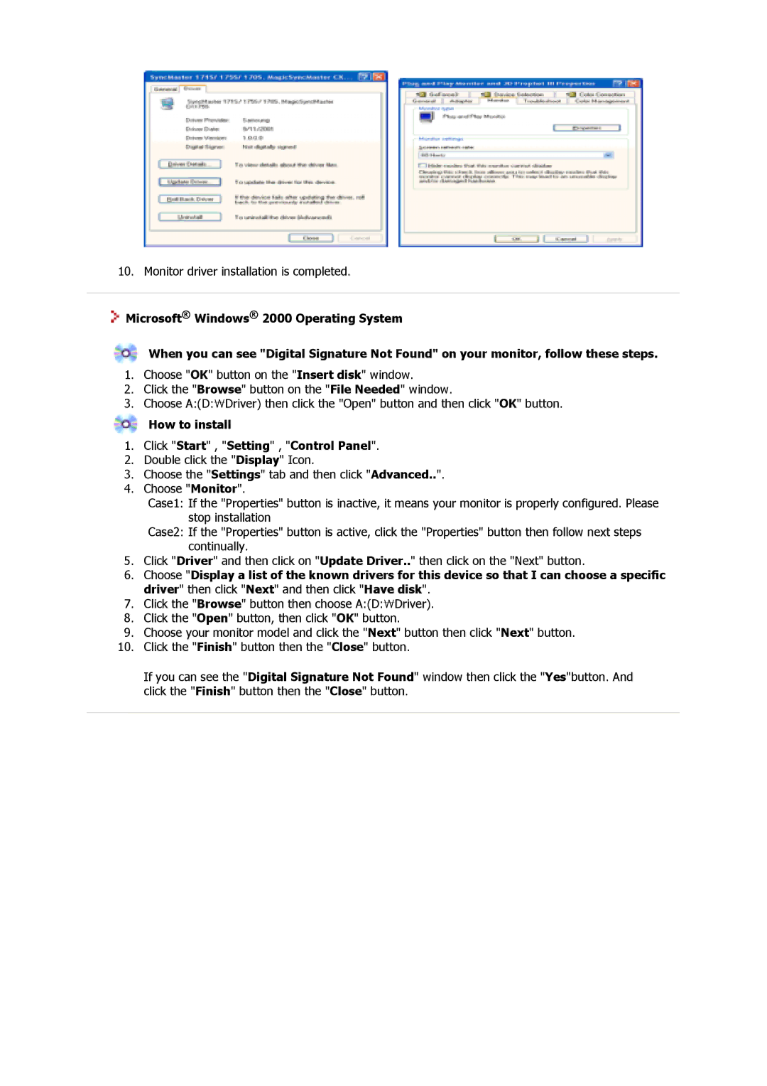 Samsung 710V manual How to install Click Start , Setting , Control Panel 