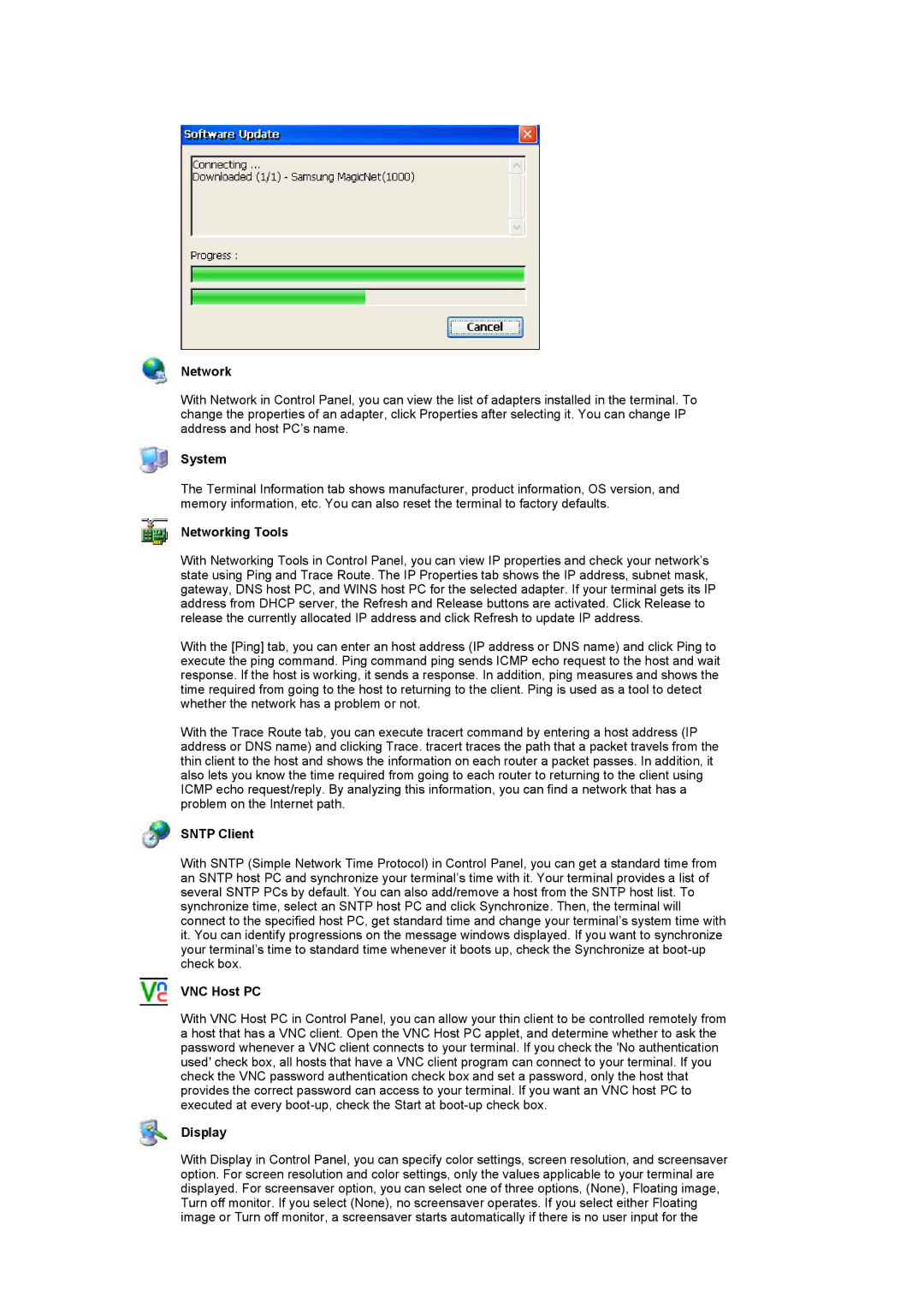 Samsung 911NT, 711NT manual Network 