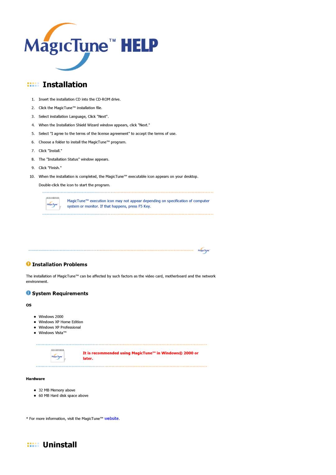 Samsung 714BM manual Installation 