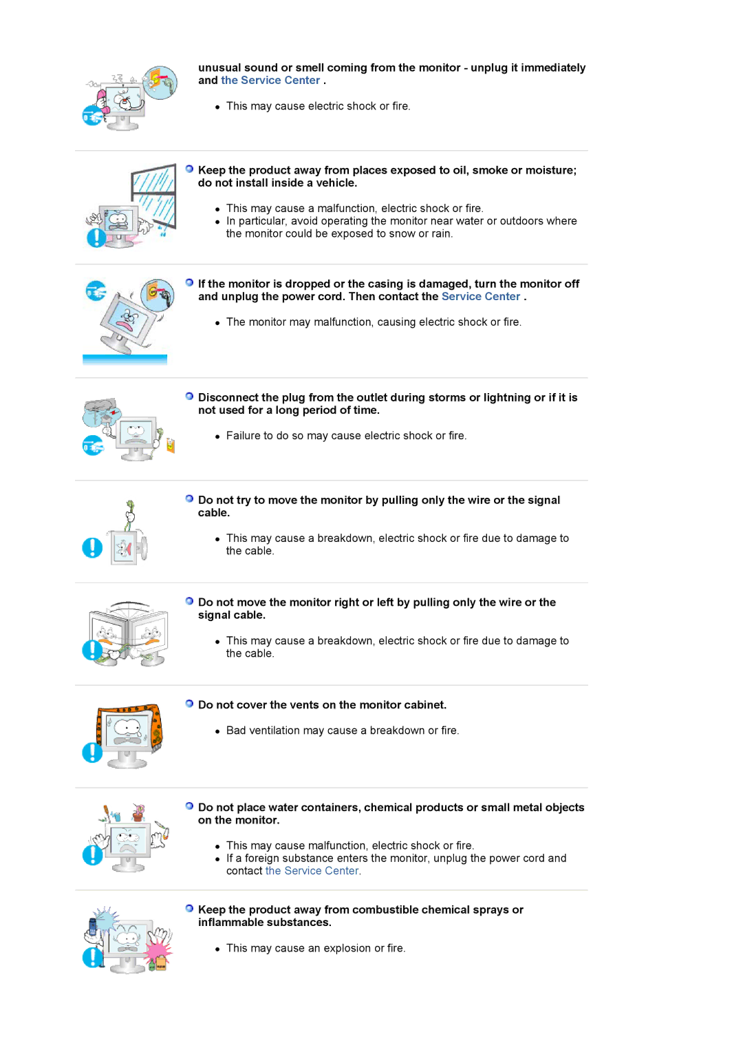 Samsung 714BM manual Do not cover the vents on the monitor cabinet 