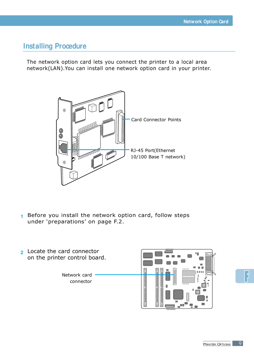 Samsung 7300N manual Installing Procedure 