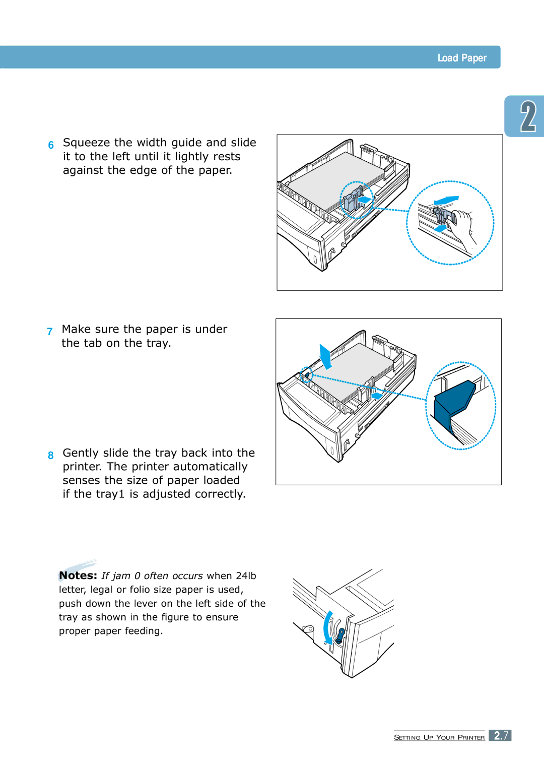 Samsung 7300N manual Load Paper 