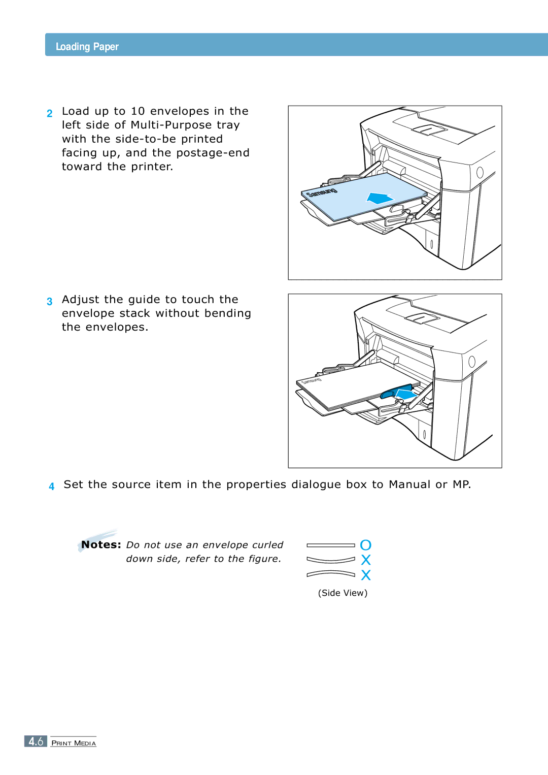 Samsung 7300N manual Down side, refer to the figure 