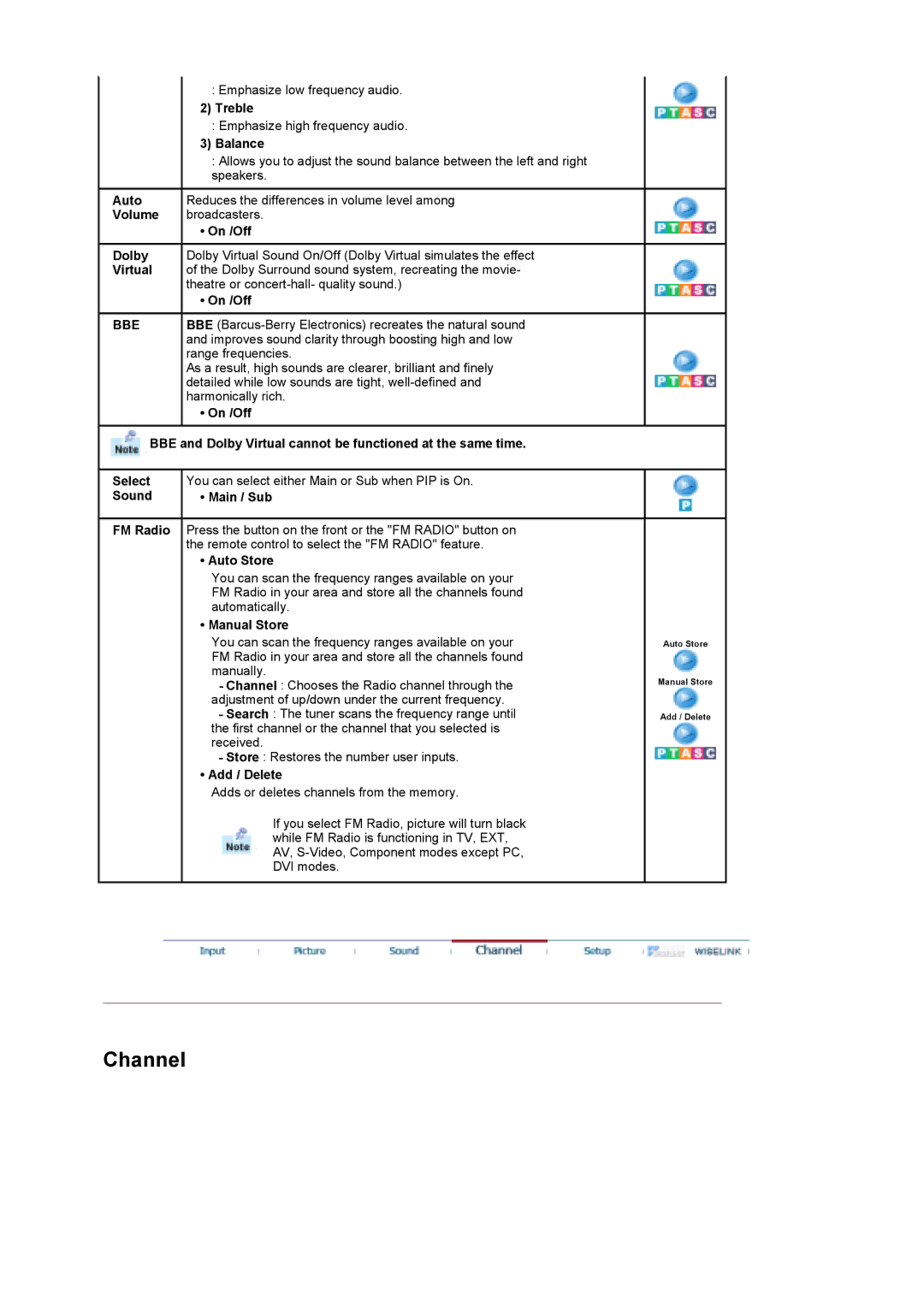 Samsung 730MP manual Bbe 