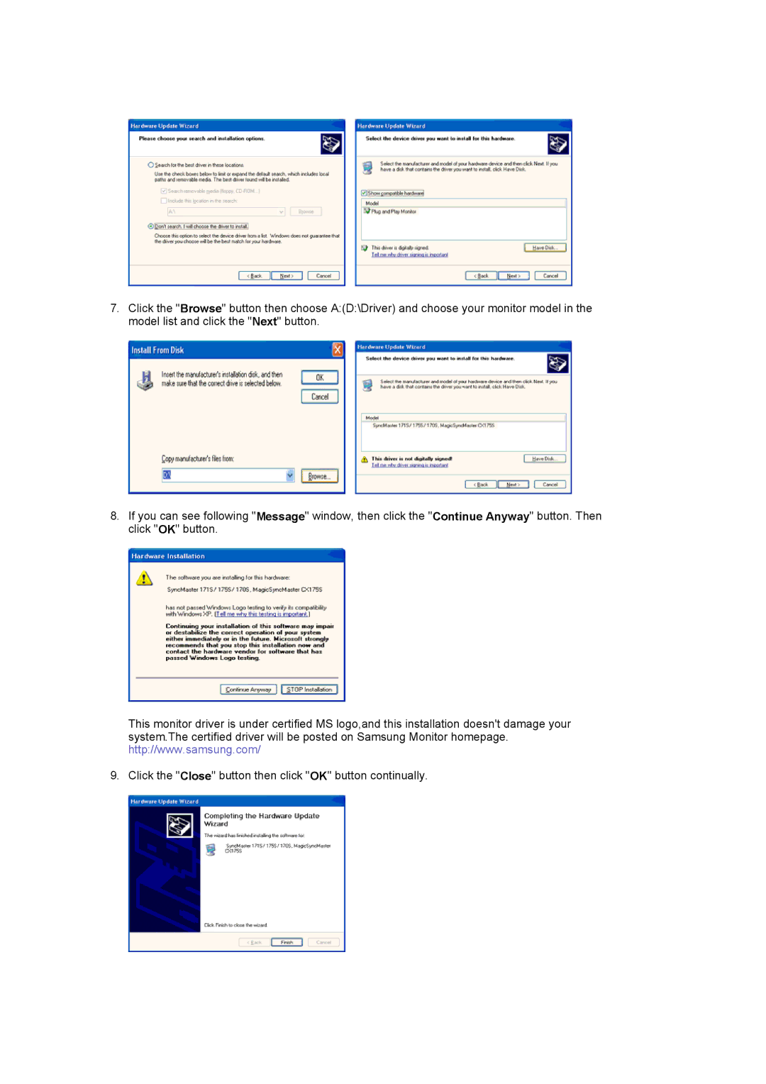 Samsung 731N manual 