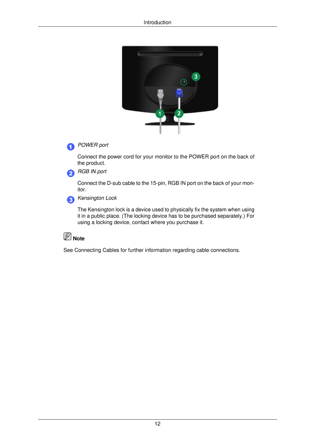 Samsung 732NW PLUS user manual Power port 