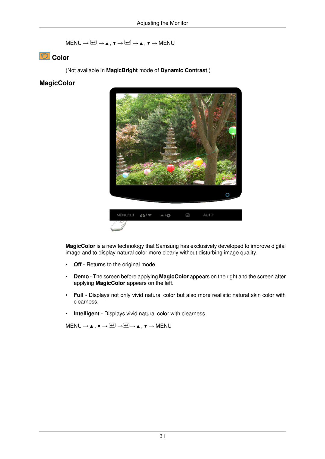 Samsung 732NW PLUS user manual MagicColor 