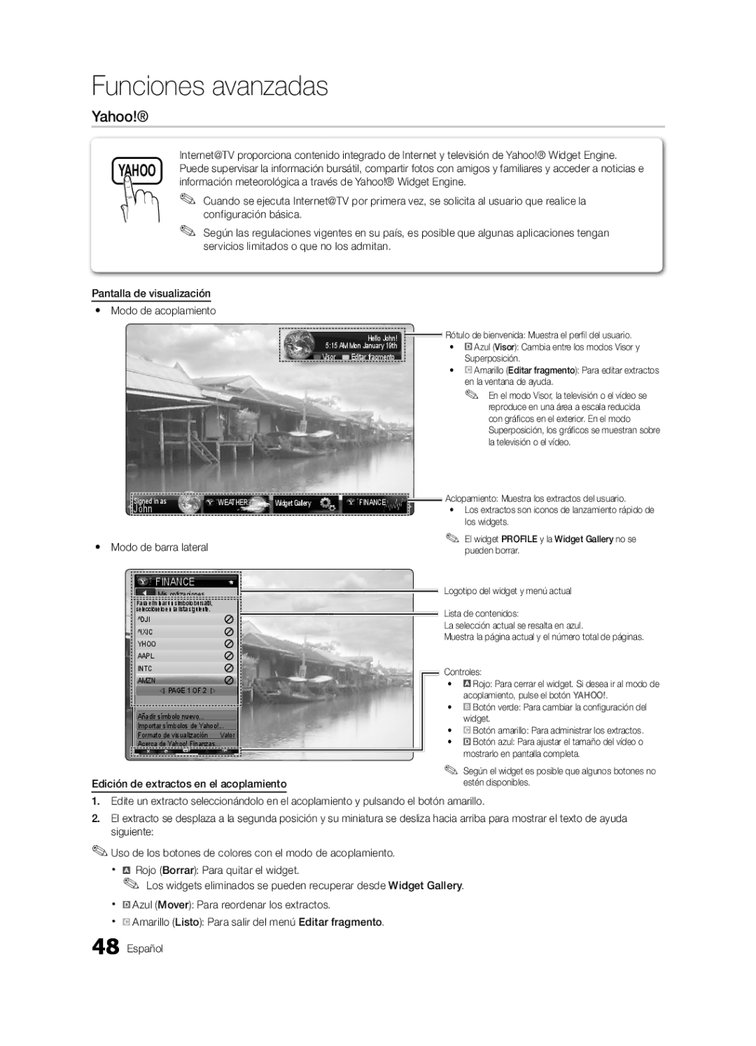 Samsung 750 user manual Edición de extractos en el acoplamiento 