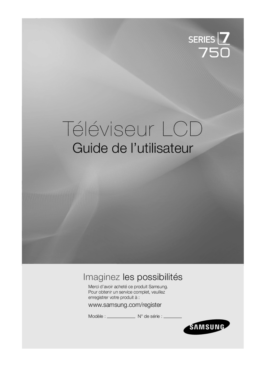 Samsung 750 user manual Modèle, De série 