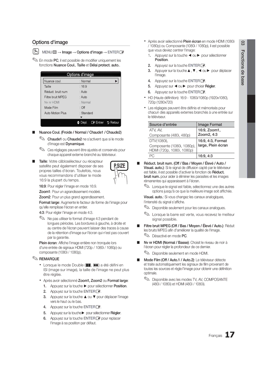 Samsung 750 user manual Options dimage 