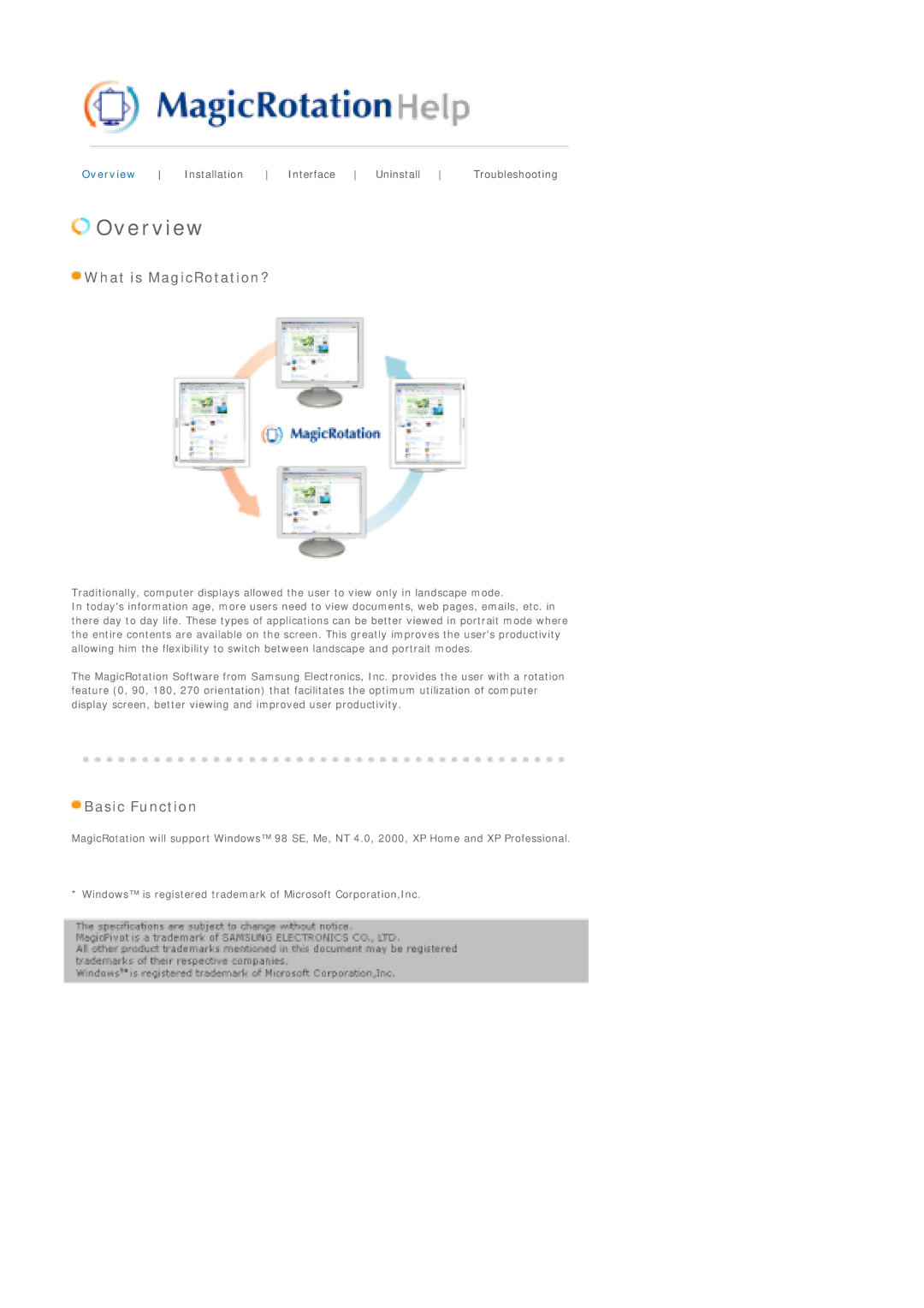 Samsung 750B manual Overview 