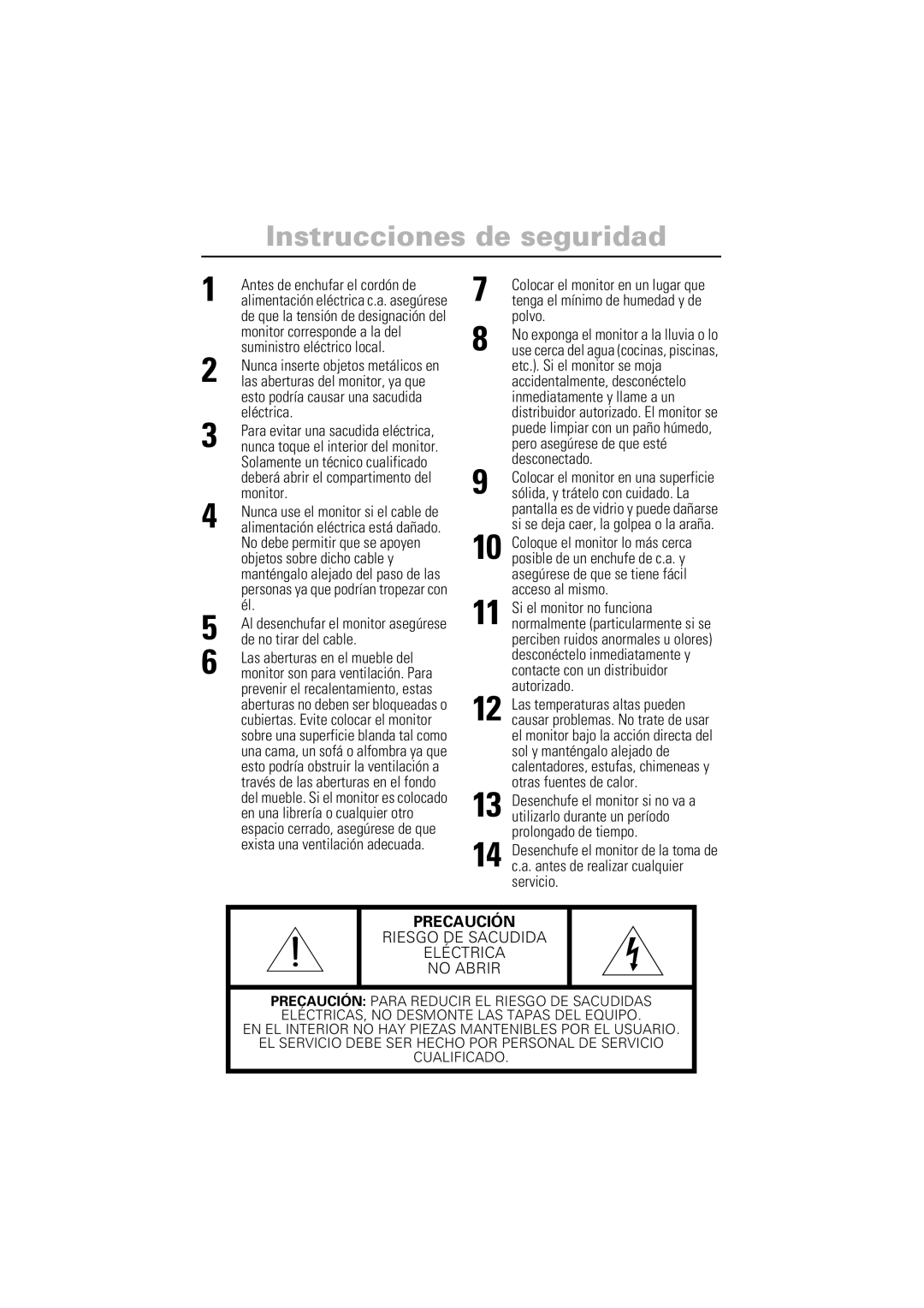 Samsung 755DF manual Instrucciones de seguridad 