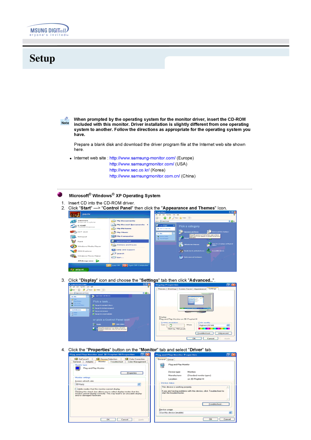 Samsung 757DFX manual Microsoft Windows XP Operating System 