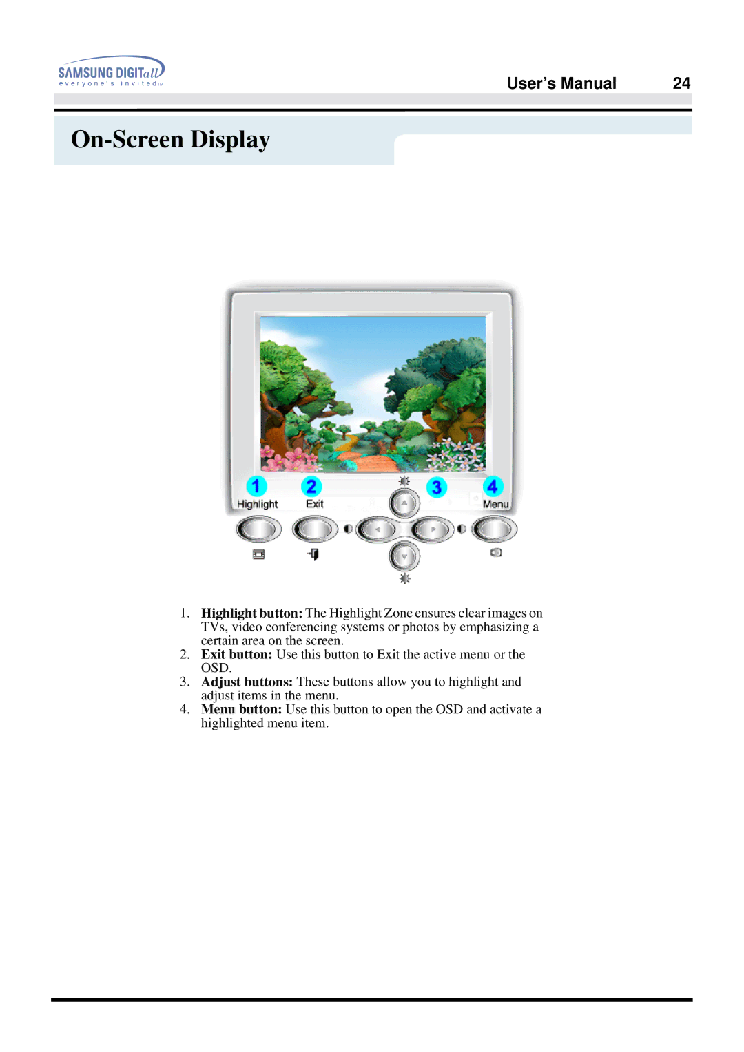 Samsung 757DFX manual On-Screen Display 