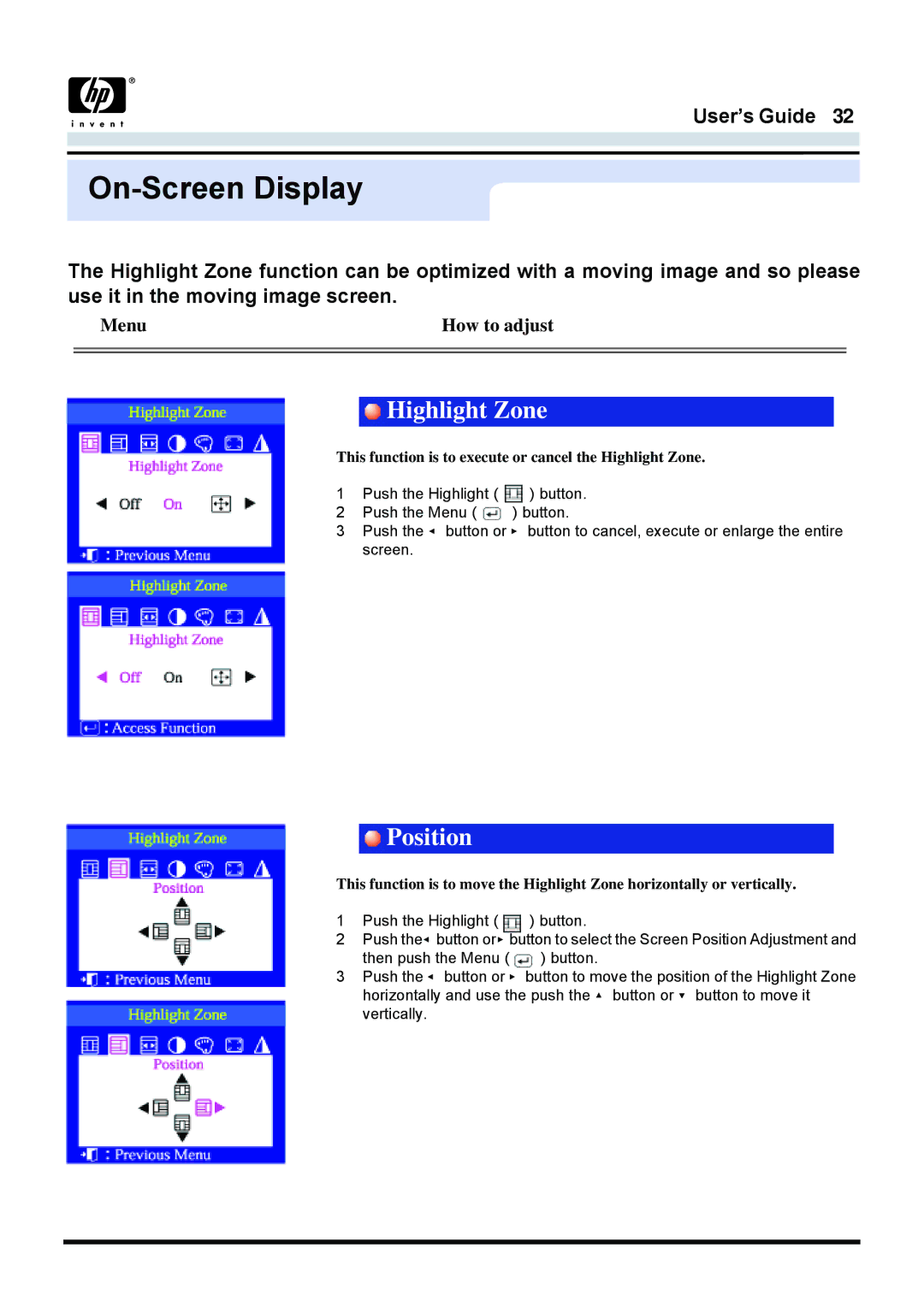 Samsung 757MB manual Highlight Zone 