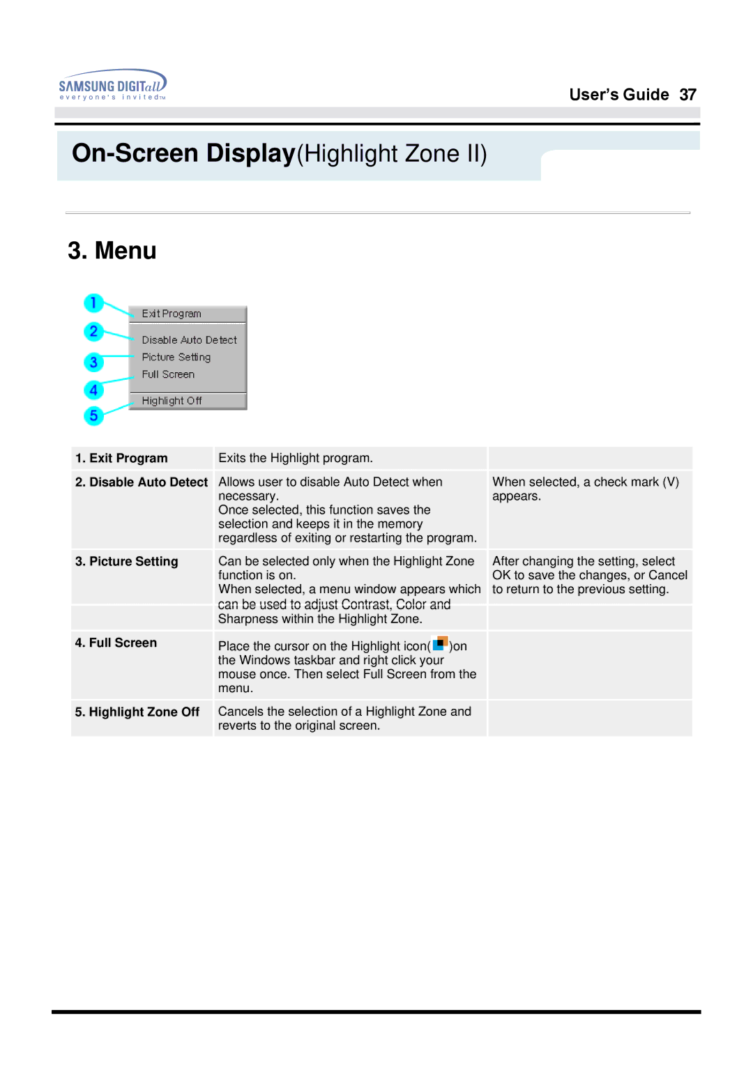 Samsung 757MB manual Menu 