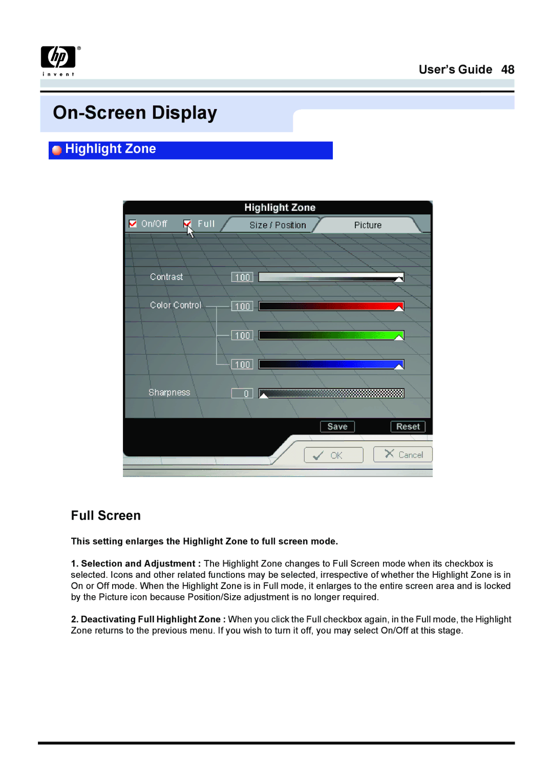 Samsung 757MB manual Full Screen 