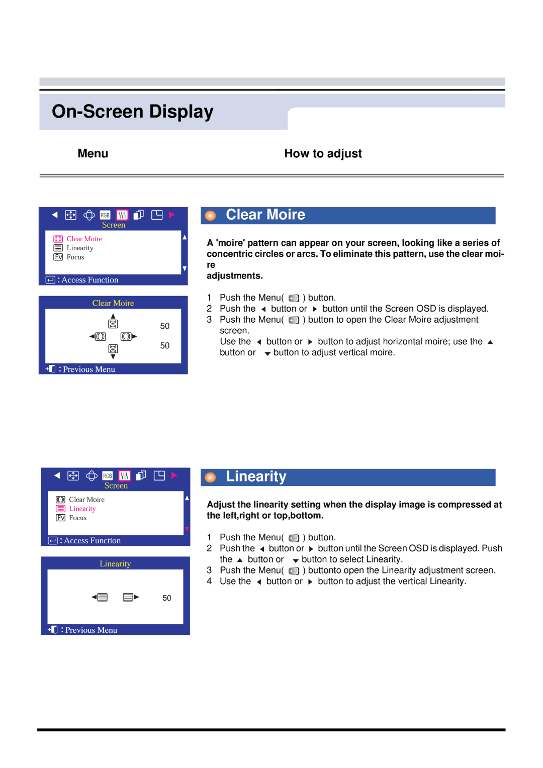 Samsung 757MB manual On-Screen Display 