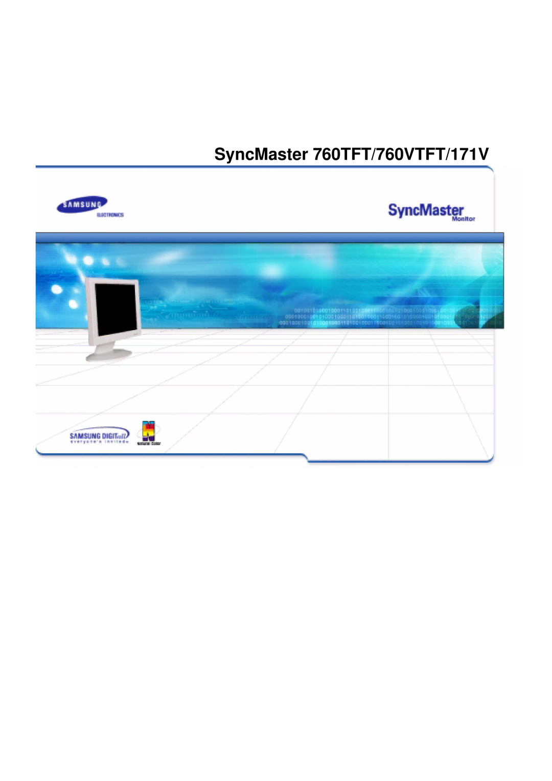 Samsung manual SyncMaster 760TFT/760VTFT/171V 