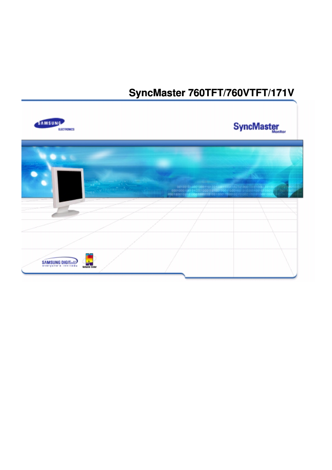 Samsung manual SyncMaster 760TFT/760VTFT/171V 