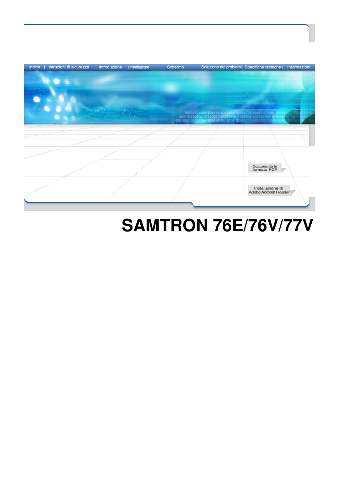 Samsung manual Samtron 76E/76V/77V 