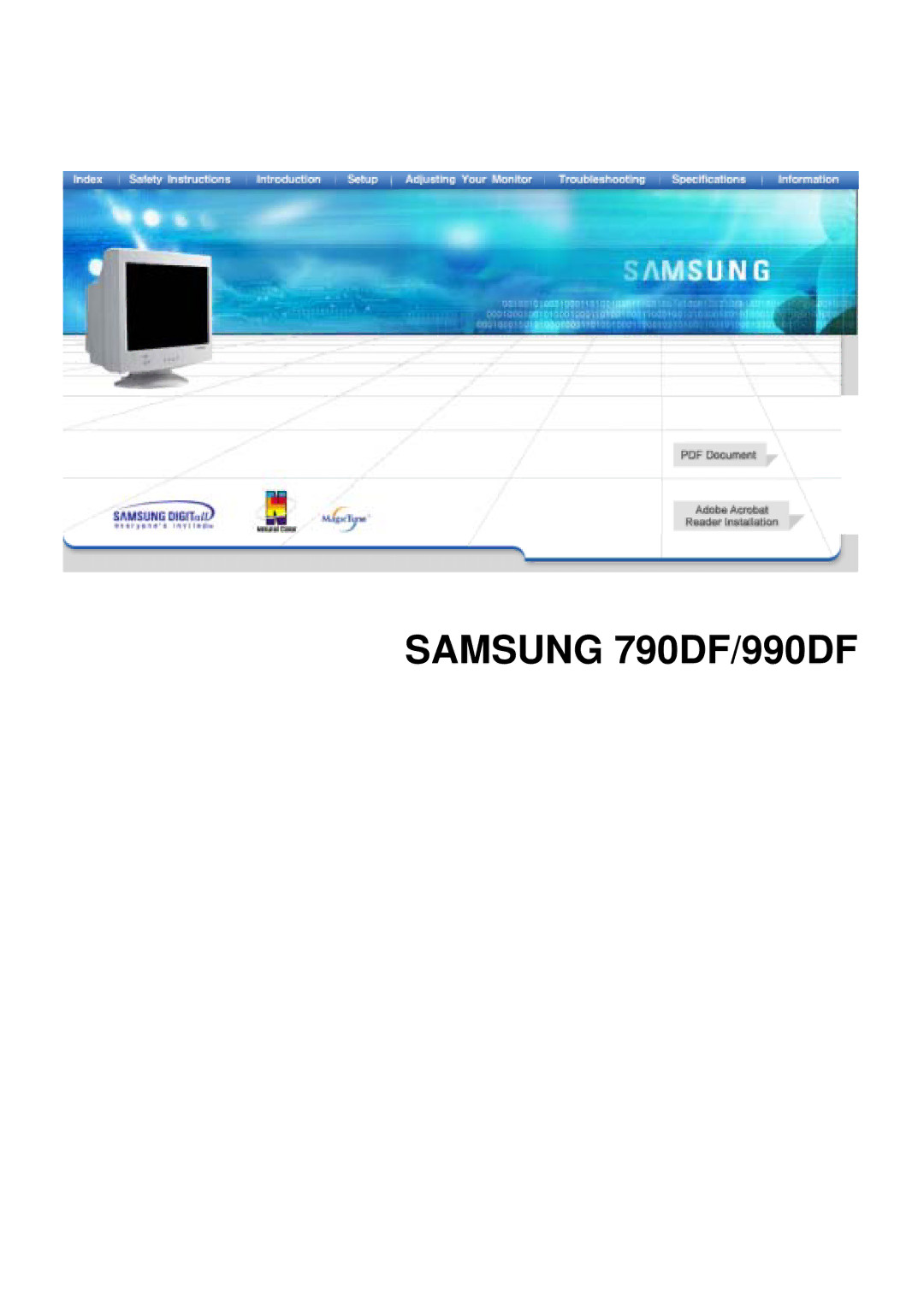 Samsung manual Samsung 790DF/990DF 