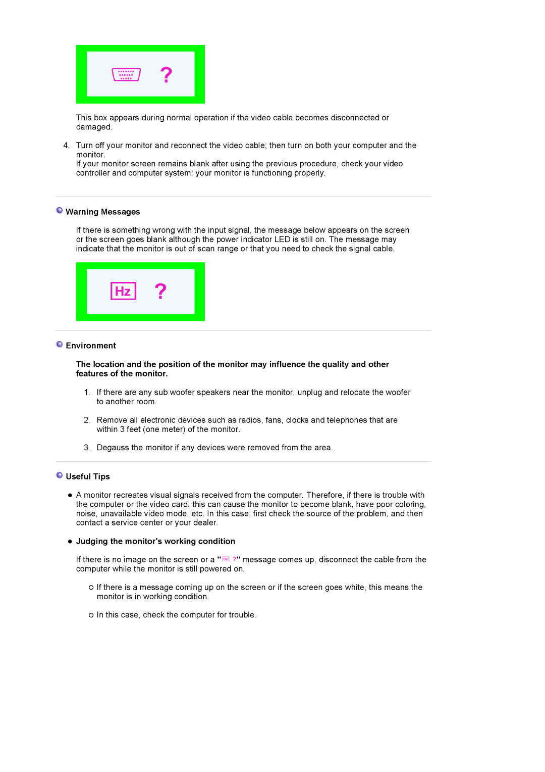 Samsung 797DF, 793S, 793V, 795DF, 795MB, 783DF, 591v, 793DF manual Useful Tips 