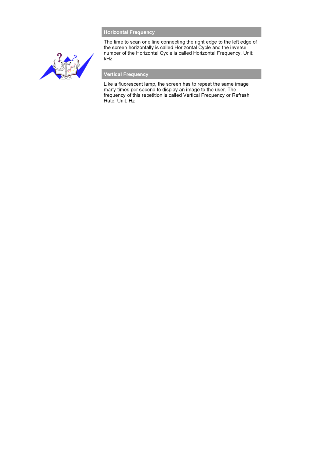 Samsung 592V, 592S, 794V, 794S manual Horizontal Frequency, Vertical Frequency 