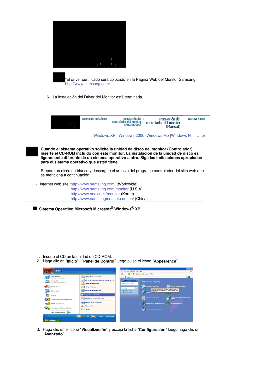 Samsung 795MB+ manual Sistema Operativo Microsoft Microsoft Windows XP 