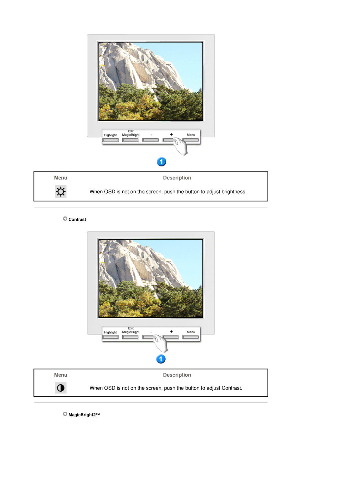 Samsung 795MB+ manual Menu Description 