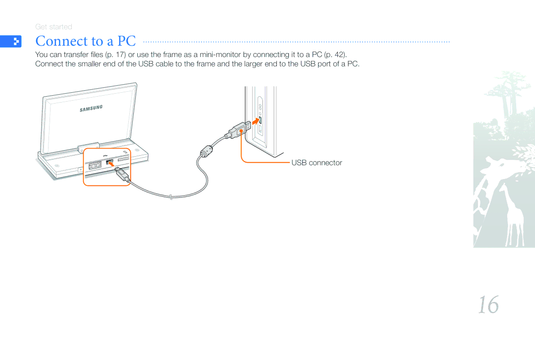 Samsung 800P user manual Connect to a PC 