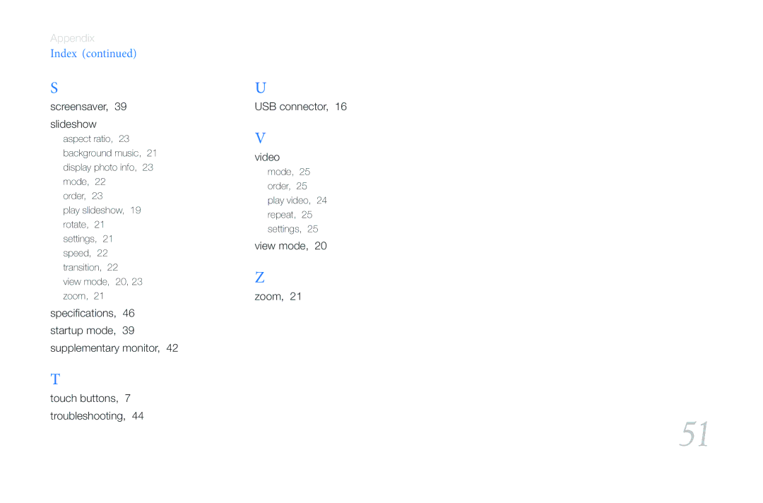 Samsung 800P user manual Index 