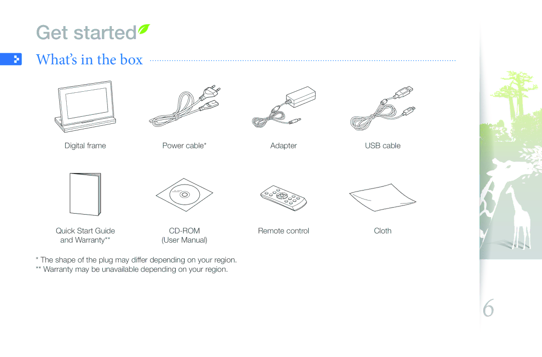 Samsung 800P user manual Get started, What’s in the box 