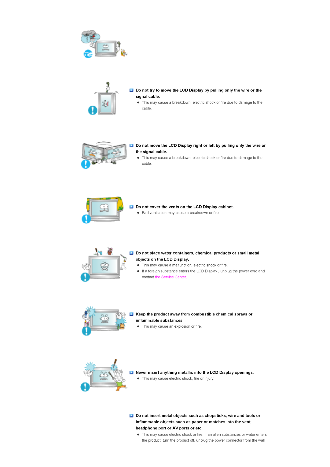 Samsung 700DXn, 820DXN specifications Do not cover the vents on the LCD Display cabinet 