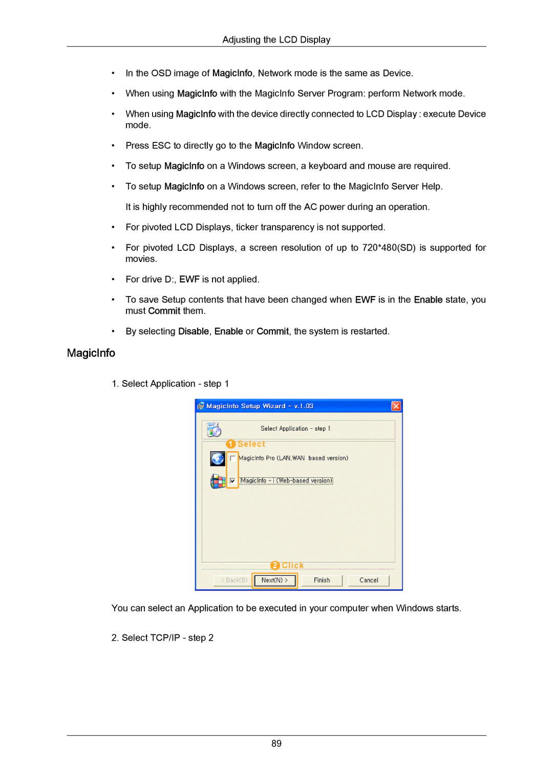 Samsung 820TSN-2, 700TSN-2 user manual MagicInfo 