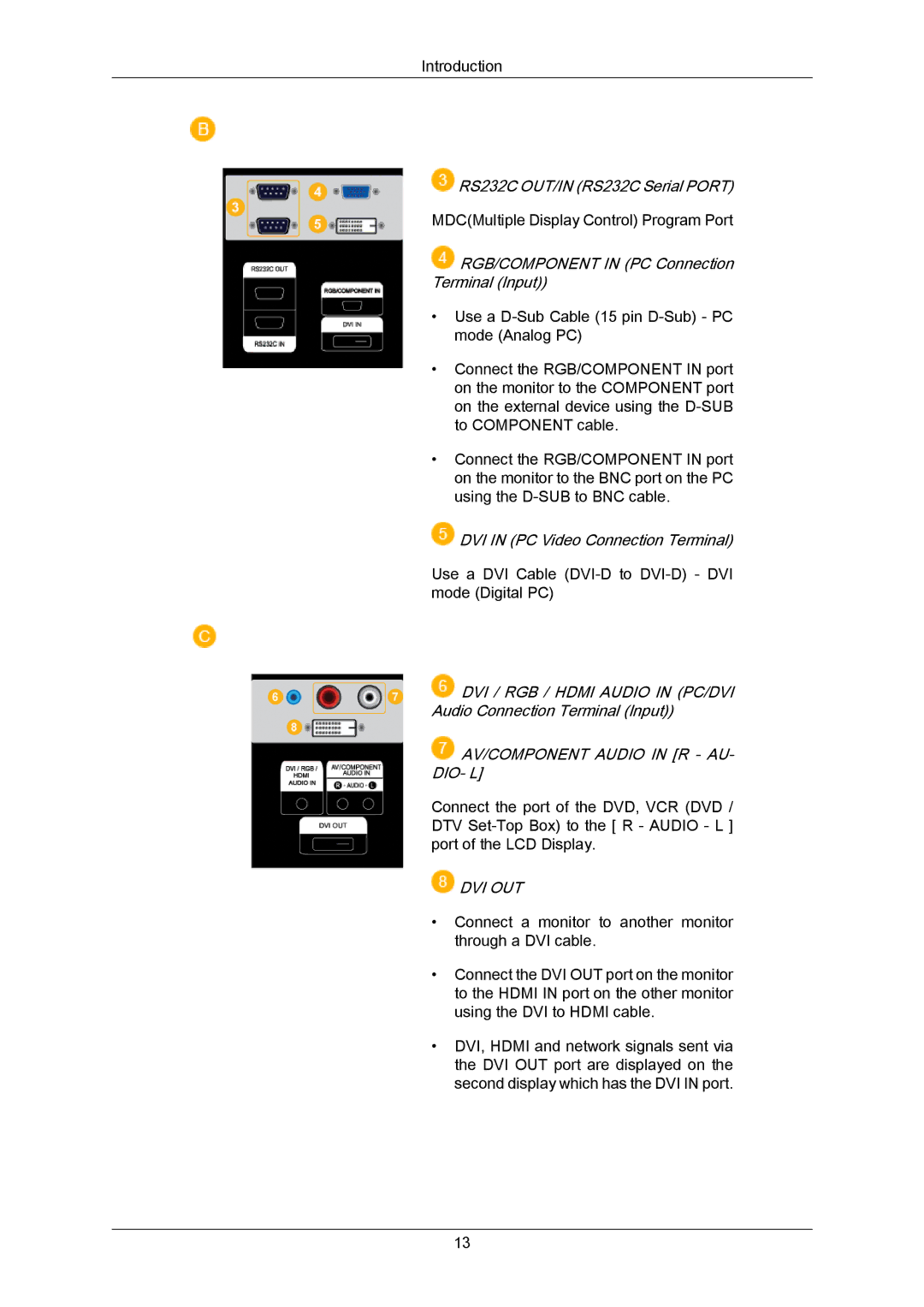 Samsung 820TSN-2, 700TSN-2 user manual AV/COMPONENT Audio in R AU- DIO- L 