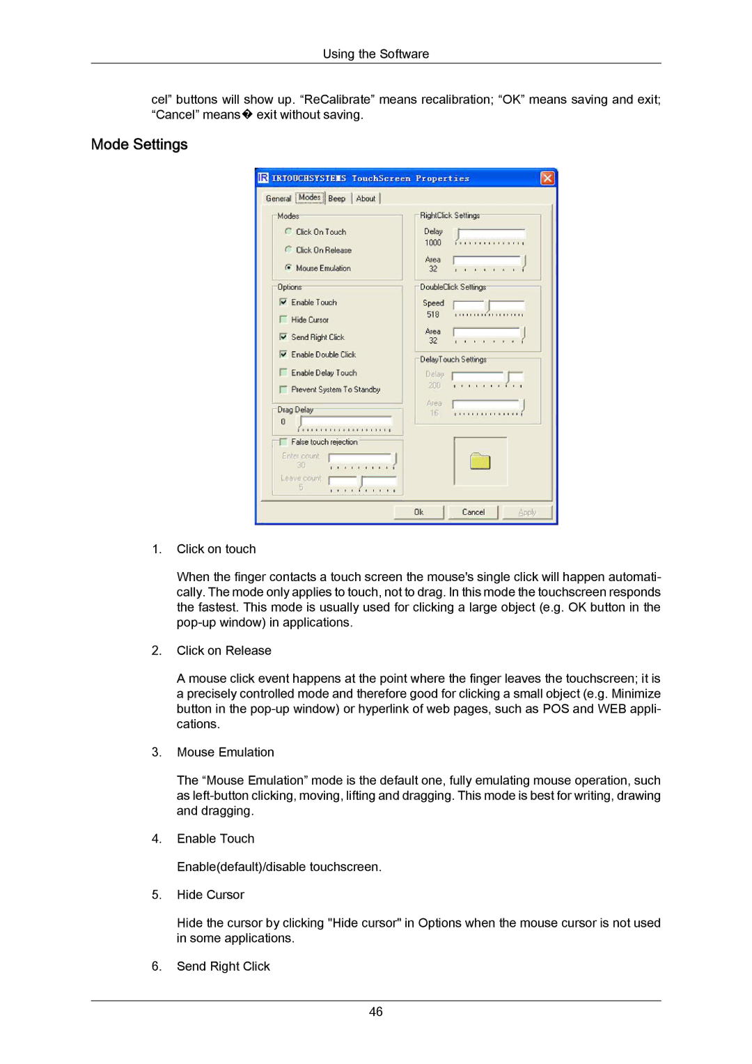 Samsung 700TSN-2, 820TSN-2 user manual Mode Settings 